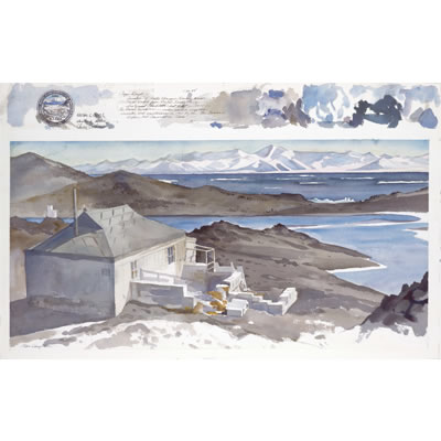 Shackleton�s Hut - The Nimrod Expedition, Watercolor (22