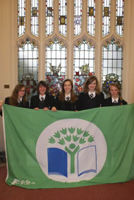 Tamsin & the team that presented their poem at the B&NES&rsquo; Young People&rsquo;s Climate Change Conference at Bath University (Tamsin is in the centre). Photograph: Courtesy Kingswood School