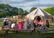 Camp fire at Green & Away &copy; Diana Jarvis