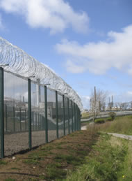 Razor wire protects the security of Sellafield &copy; Fred Pearce