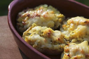 Twice baked potatoes. Photo &copy; Joanna Brown