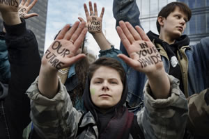 Fridays for Future - Global student strike in Prague, March 2019 &copy; Petr Zewlakk Vrabec / Greenpeace
