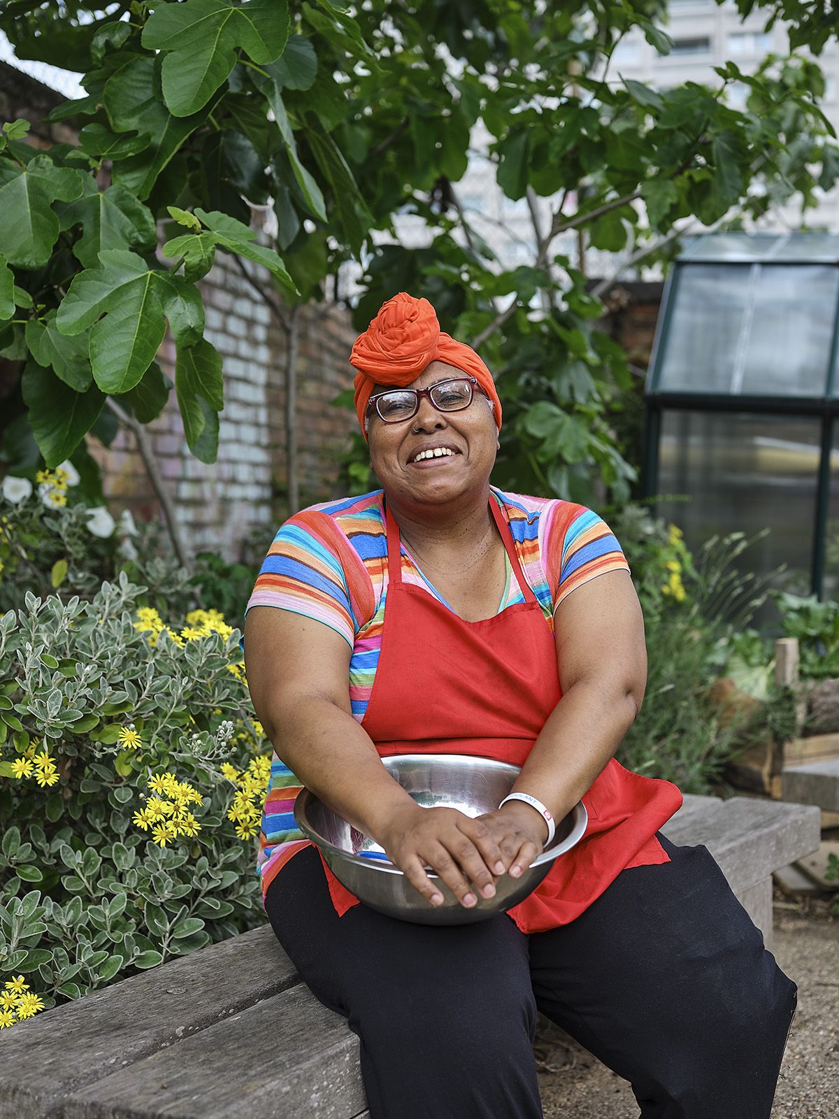 Dee Woods in Granville Community Garden &copy; Orlando Gili www.orlandogili.com