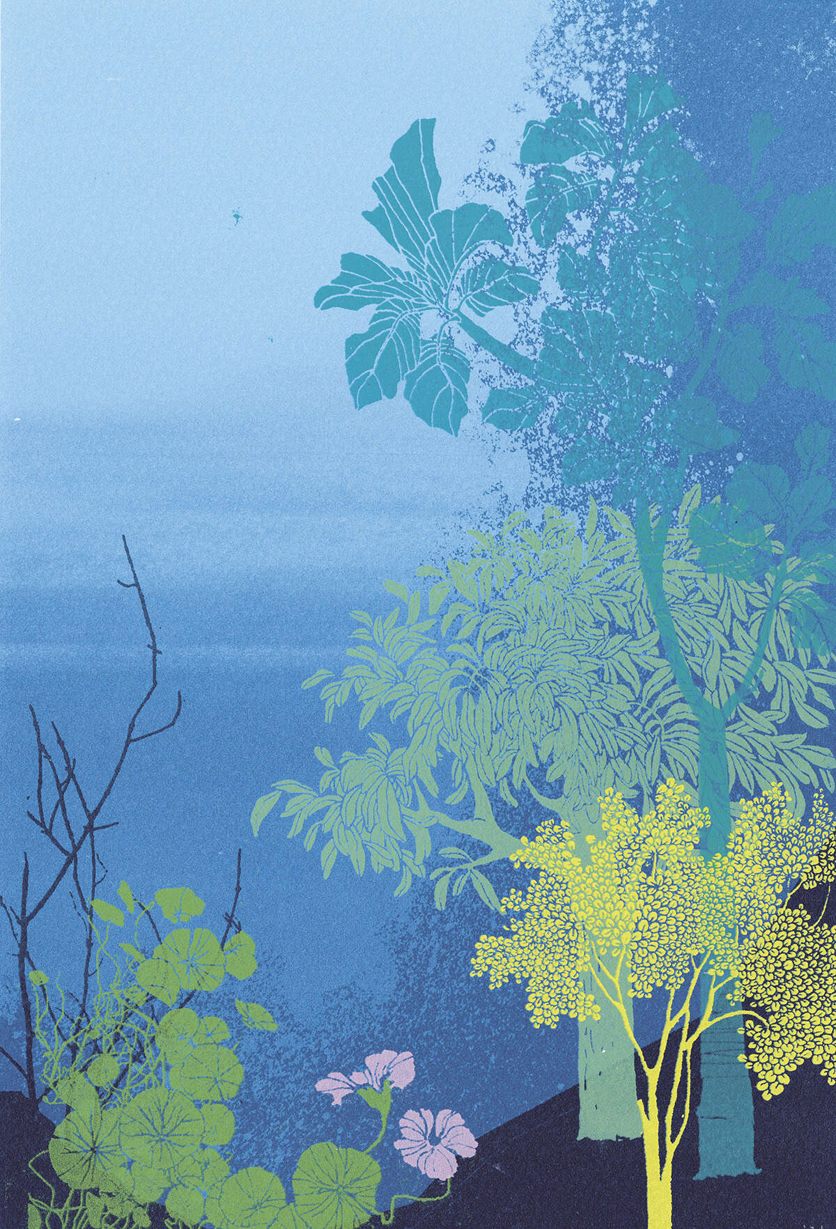 Source by Chitra Merchant, screenprint (19cm x 28cm)