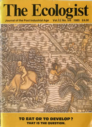 View larger image of cover of issue 1985-06 Cover of Ecologist issue 1985-06