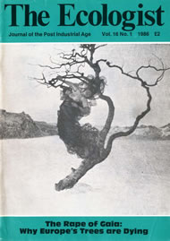 View larger image of cover of issue 1986-01 Cover of Ecologist issue 1986-01