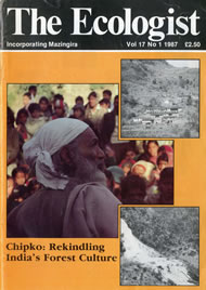 View larger image of cover of issue 1987-01 Cover of Ecologist issue 1987-01