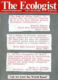 View larger image of cover of issue 1987-03 Cover of Ecologist issue 1987-03
