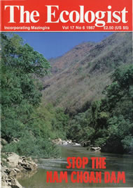 View larger image of cover of issue 1987-11 Cover of Ecologist issue 1987-11