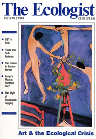 View larger image of cover of issue 1989-09 Cover of Ecologist issue 1989-09