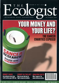 View larger image of cover of issue 2000-10 Cover of Ecologist issue 2000-10
