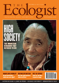 View larger image of cover of issue 2000-11 Cover of Ecologist issue 2000-11