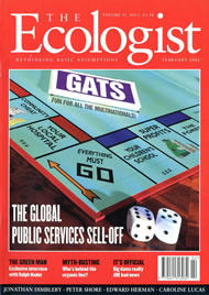 View larger image of cover of issue 2001-02 Cover of Ecologist issue 2001-02