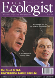 View larger image of cover of issue 2001-05 Cover of Ecologist issue 2001-05