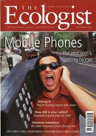 View larger image of cover of issue 2001-10 Cover of Ecologist issue 2001-10