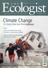 View larger image of cover of issue 2001-11 Cover of Ecologist issue 2001-11