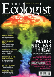 View larger image of cover of issue 2002-06 Cover of Ecologist issue 2002-06