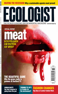 View larger image of cover of issue 2008-10 Cover of Ecologist issue 2008-10