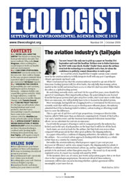 View larger image of cover of issue 2009-10 Cover of Ecologist issue 2009-10
