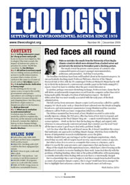 View larger image of cover of issue 2009-12 Cover of Ecologist issue 2009-12