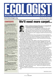 View larger image of cover of issue 2010-03 Cover of Ecologist issue 2010-03