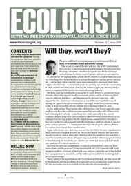 View larger image of cover of issue 2010-06 Cover of Ecologist issue 2010-06