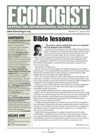 View larger image of cover of issue 2010-08 Cover of Ecologist issue 2010-08