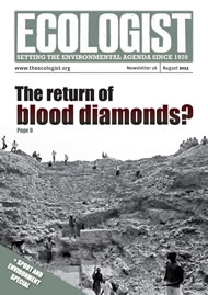 View larger image of cover of issue 2011-08 Cover of Ecologist issue 2011-08