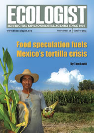 View larger image of cover of issue 2011-10 Cover of Ecologist issue 2011-10