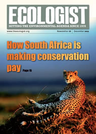 View larger image of cover of issue 2011-12 Cover of Ecologist issue 2011-12