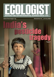 View larger image of cover of issue 2012-01 Cover of Ecologist issue 2012-01