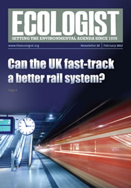 View larger image of cover of issue 2012-02 Cover of Ecologist issue 2012-02